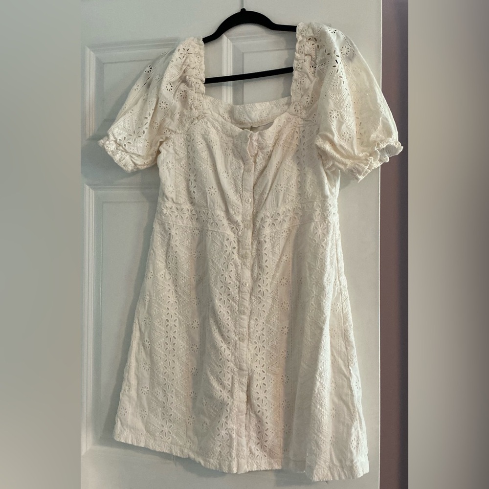 Spartina 449 Off White Puff Sleeve Dress